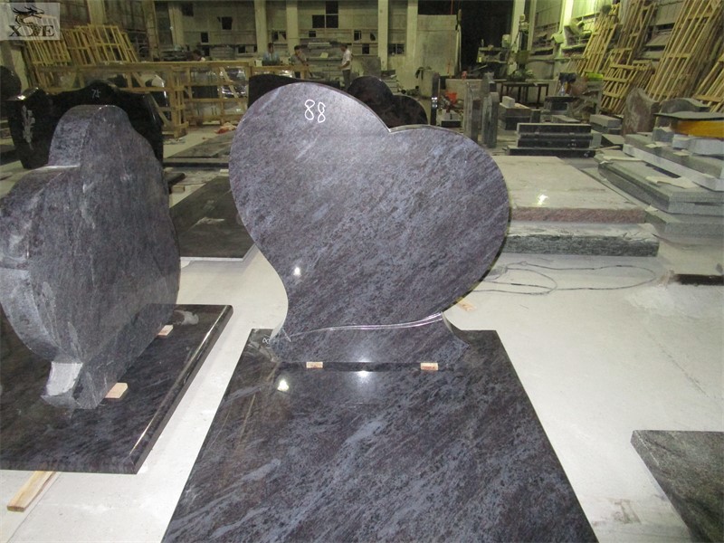 bahama blue granite monuments heart