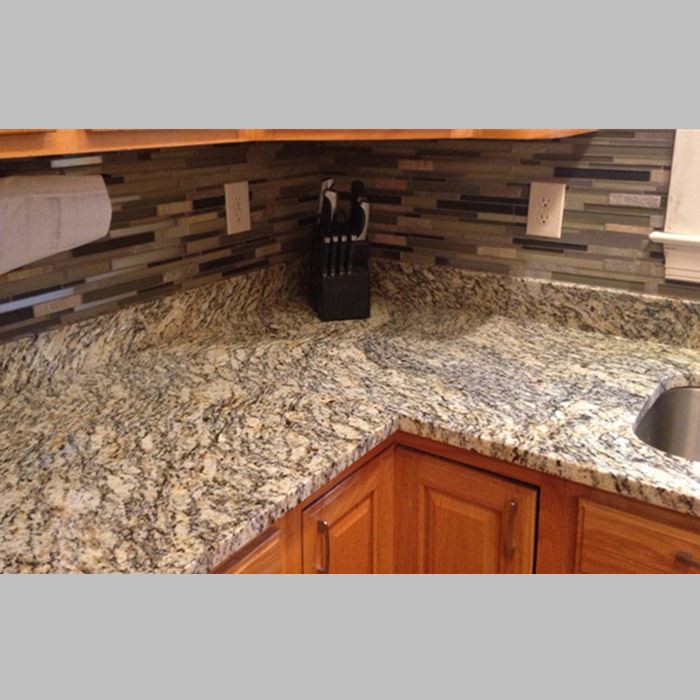 Santa Cecilia Gold Granite Kitchen