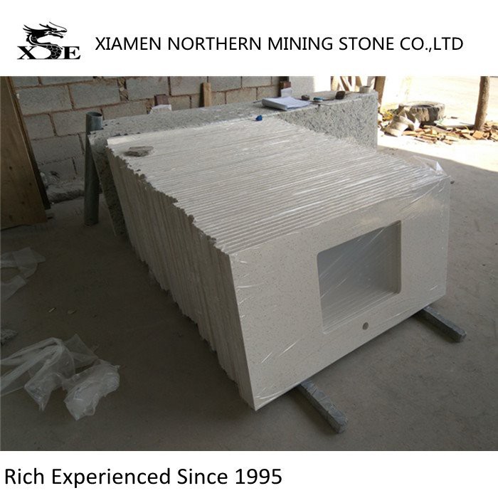 Solid White Quartz Vanity Top