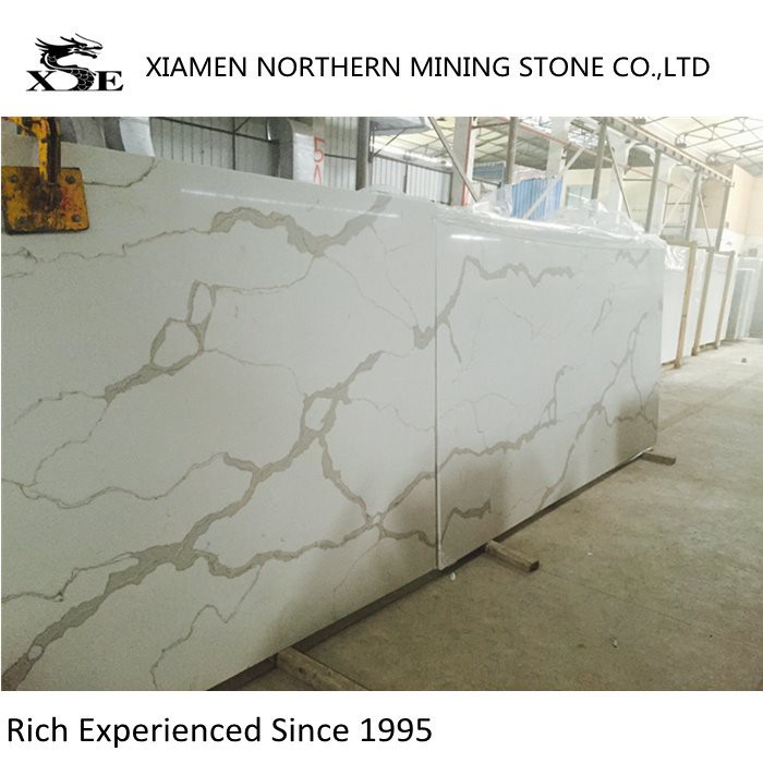 White Calacatta Quartz Slabs