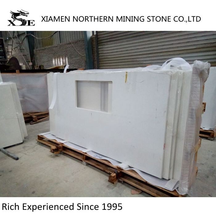 White Quartz Kitchen Tops