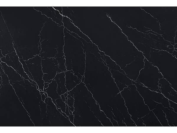 Black Quartz Countertops With White Veining