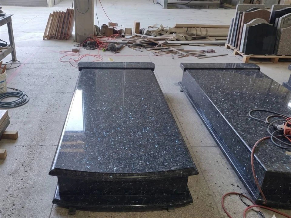 Blue Pearl Granite Monument
