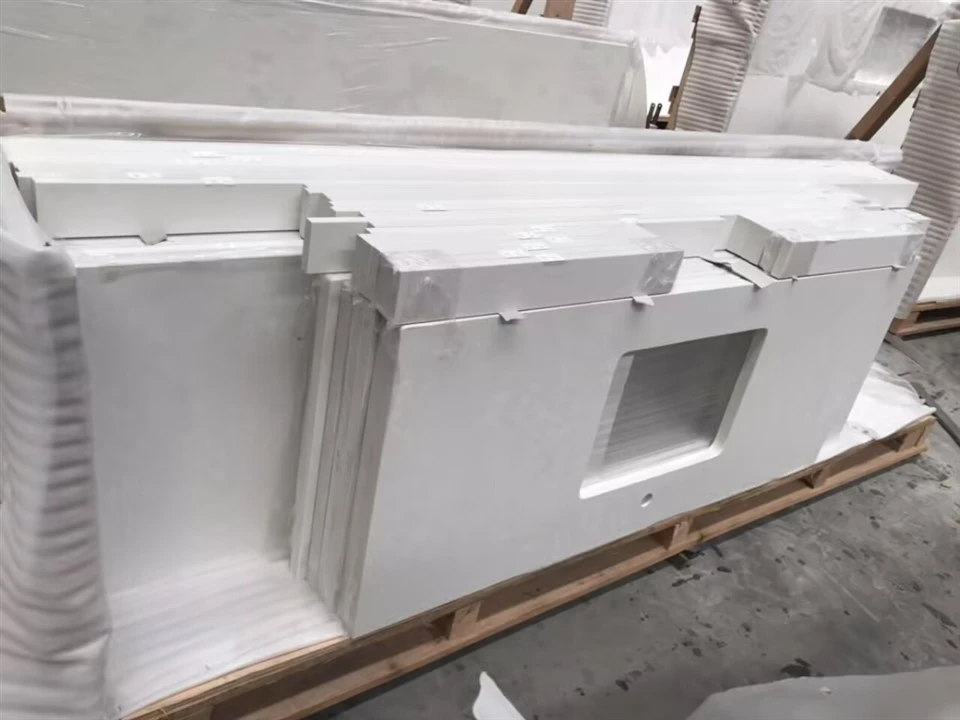 Carrara White Quartz Prefab Countertops