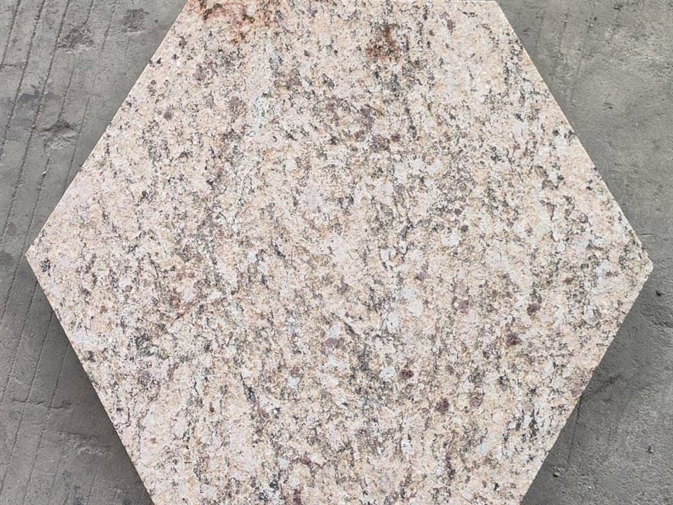 Flamed New Venetian Gold Hexagon Pavers