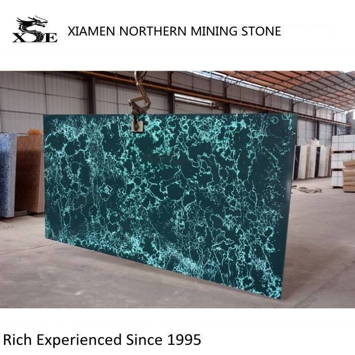 green quartz slab