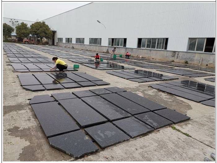 Angola Black Granite paving
