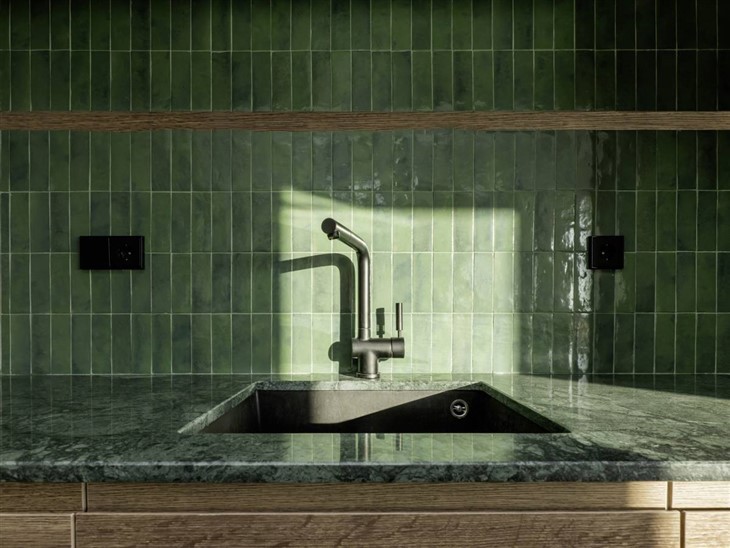 blue green quartzite countertops