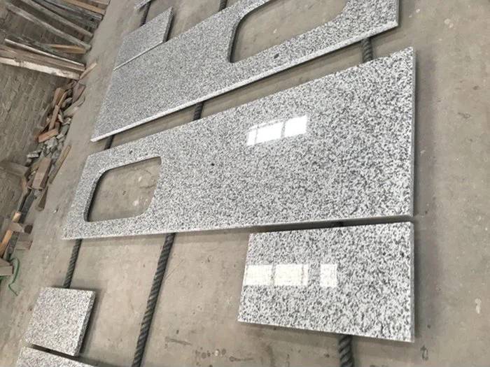Gray granite countertops fabricated from New G655 Chinese granite Gray granite countertops fabricated from New G655 Chinese granite