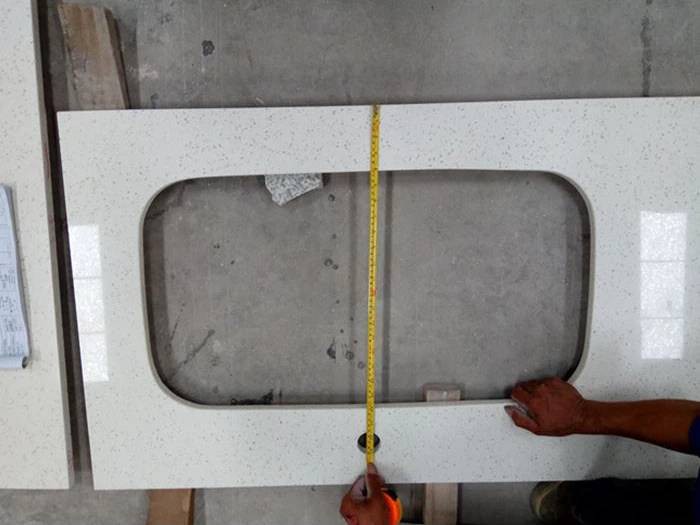 White Quartz Kitchen Undermount Sink