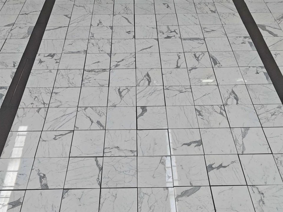 Polished Statuario White Marble Slabs