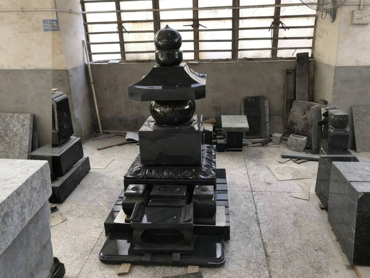 Japanese style granite memorial components Japanese style granite memorial components