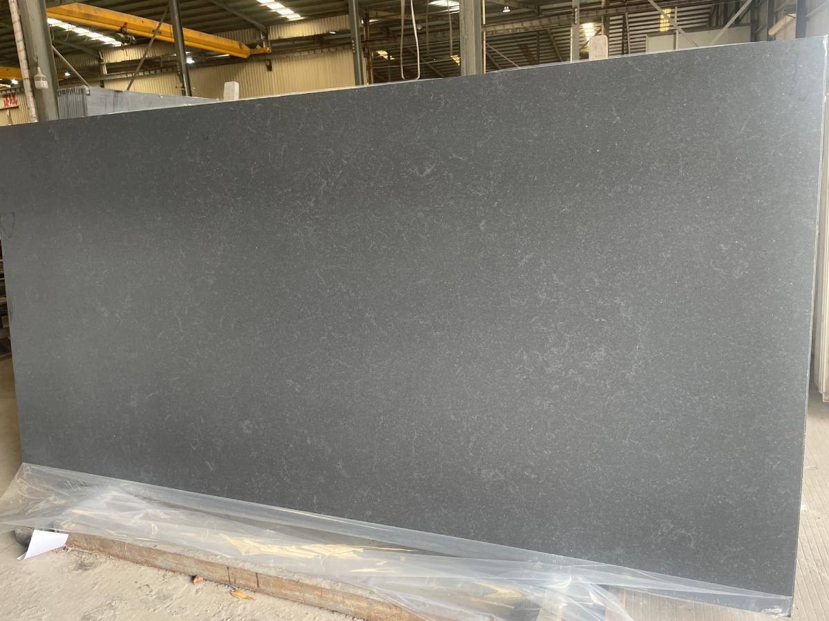 Leathered Midnight Quartz Slabs Leathered Midnight Quartz Slabs