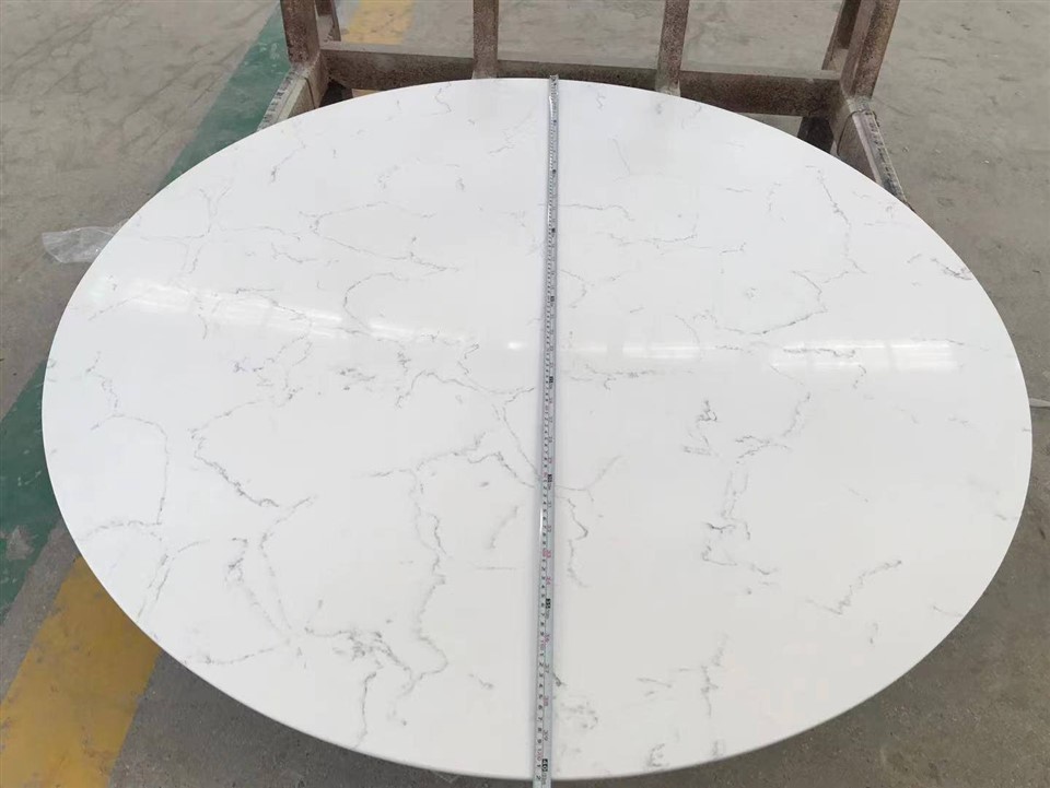 Round quartz stone panel factory