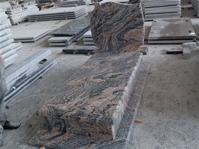 Chinese Red Juparana Tombstone