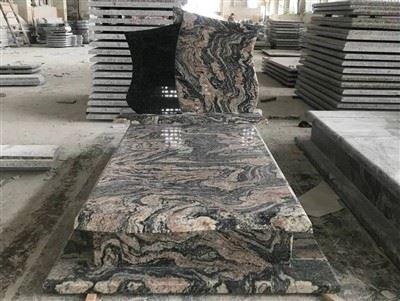 Chinese Red Juparana Tombstone