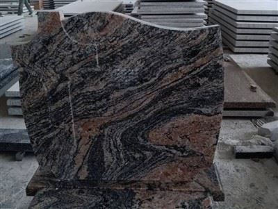 Chinese Red Juparana Tombstone