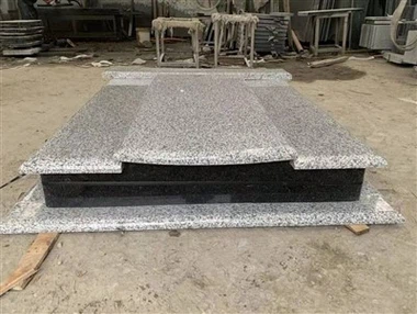Ivory White Granite Tombstone