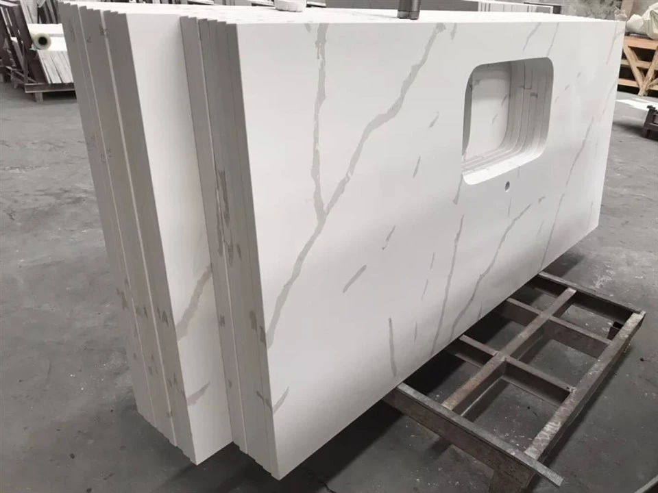 Wholesale Calacatta Quartz Vanity Tops for sale