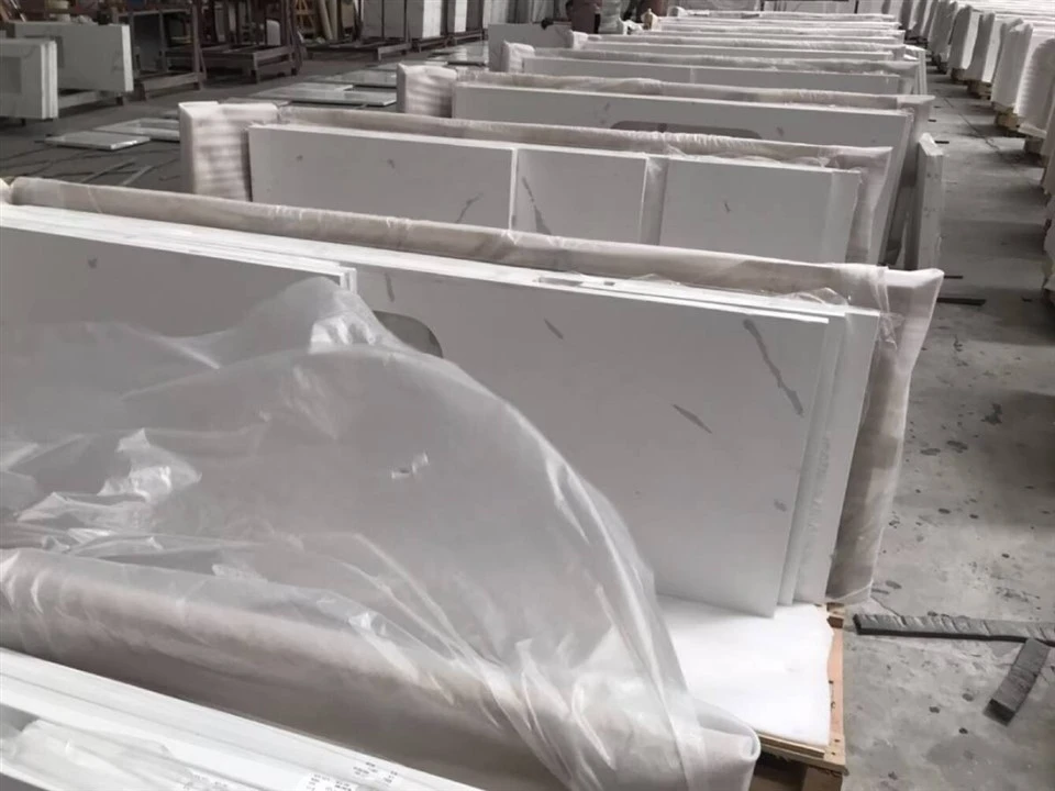 Wholesale Calacatta Quartz Vanity Tops Factory